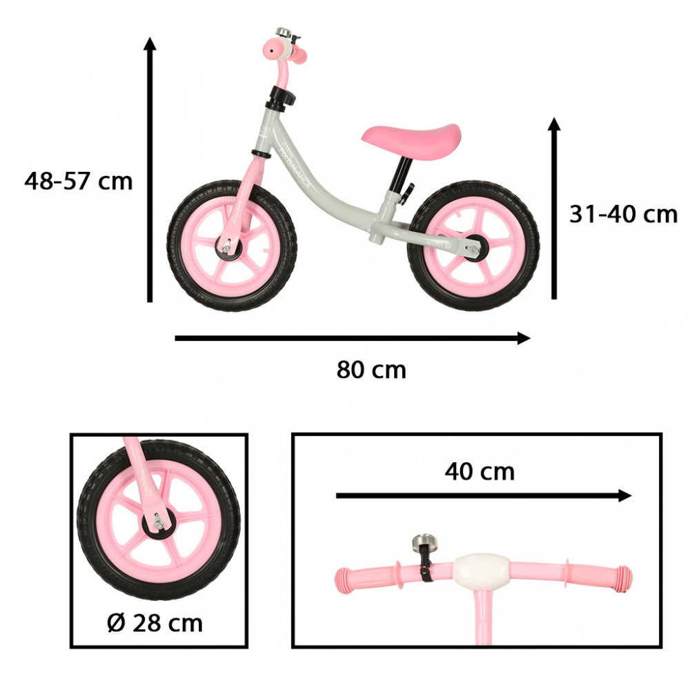 Bicicleta fara pedale Trike Fix Balance Pink - 1