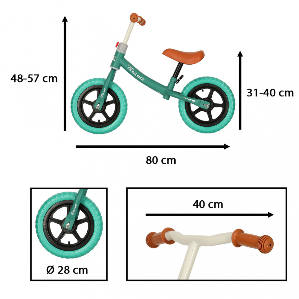 Bicicleta fara pedale Trike Fix Balance Turcoaz - 1