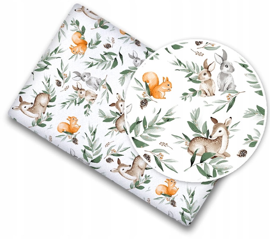 Cearceaf cu banda elastica 140x70 cm Forest Animals - 2 | YEO