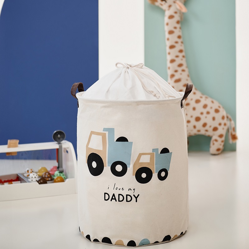 Cos pliabil Sipo pentru jucarii si rufe 35x42 cm bumbac 43l Love Daddy