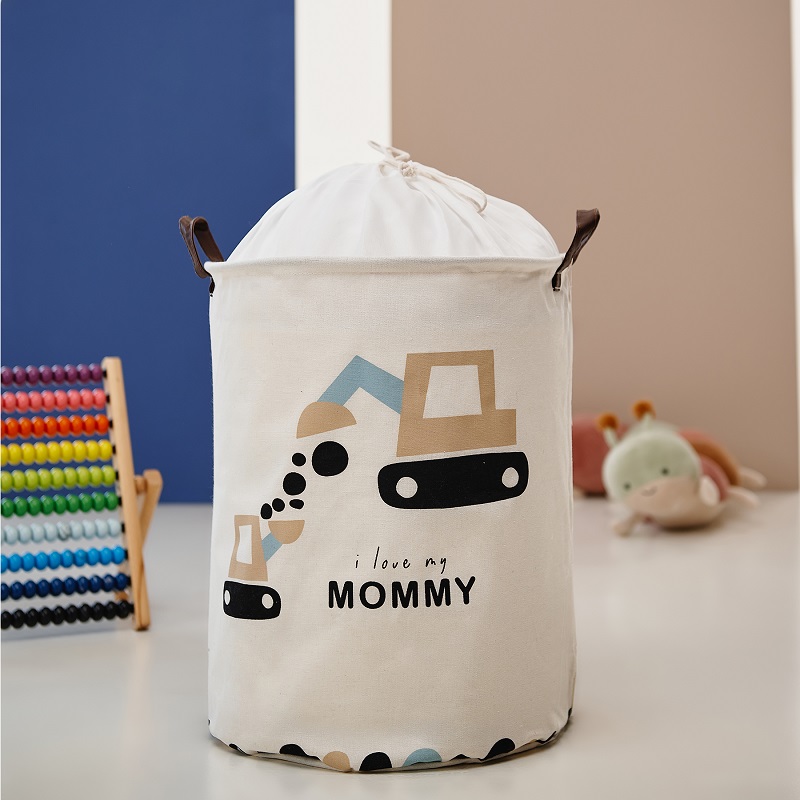 Cos pliabil Sipo pentru jucarii si rufe 35x42 cm bumbac 43l Love Mommy