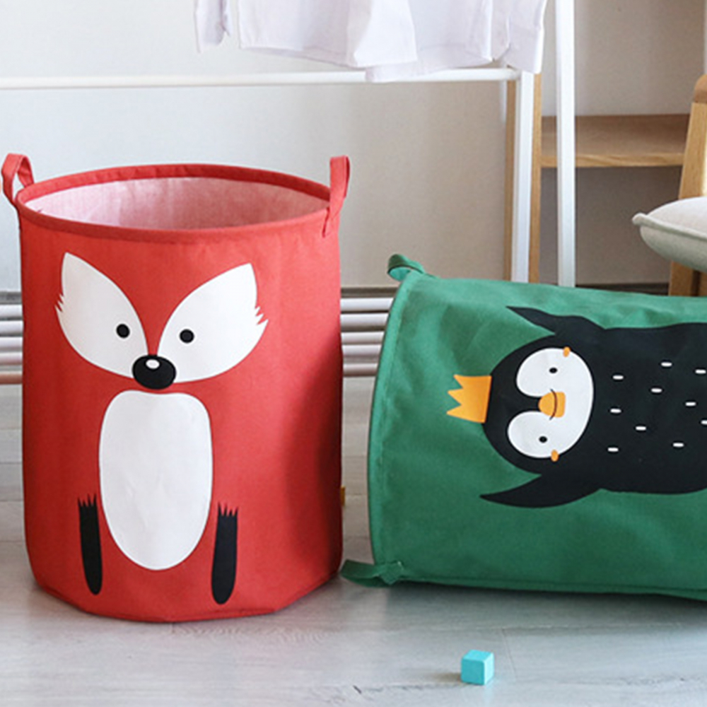 Poze Cos pliabil Sipo pentru jucarii si rufe 35x42 cm bumbac 43l Pinguin nichiduta.ro 