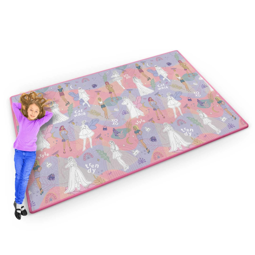 Covoras Din Spuma Pentru Colorat Cu Markere Incluse Ricokids 200x120 Cm Fashion