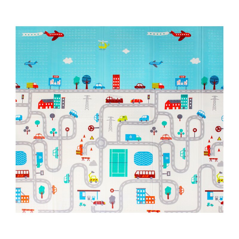 Covoras educational Lionelo Salma cu doua fete din spuma Fara BPA 180x200 cm 0 luni+ Multicolor