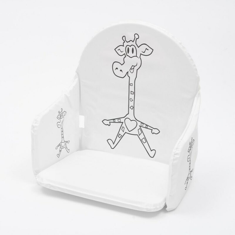 Husa scaun de masa New Baby compatibila cu scaunul de masa Victory White Giraffe