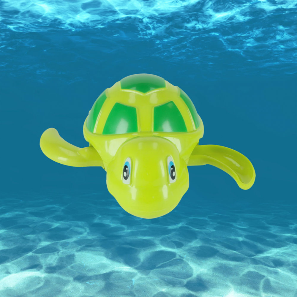 Jucarie de baie cu cheita Green Turtle 12cm - 1 | YEO