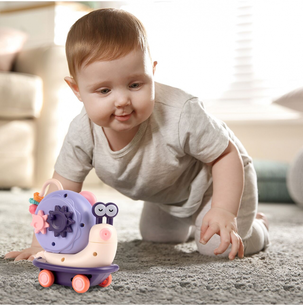 Jucarie interactiva cu ventuza Funny Snail - 3 | YEO