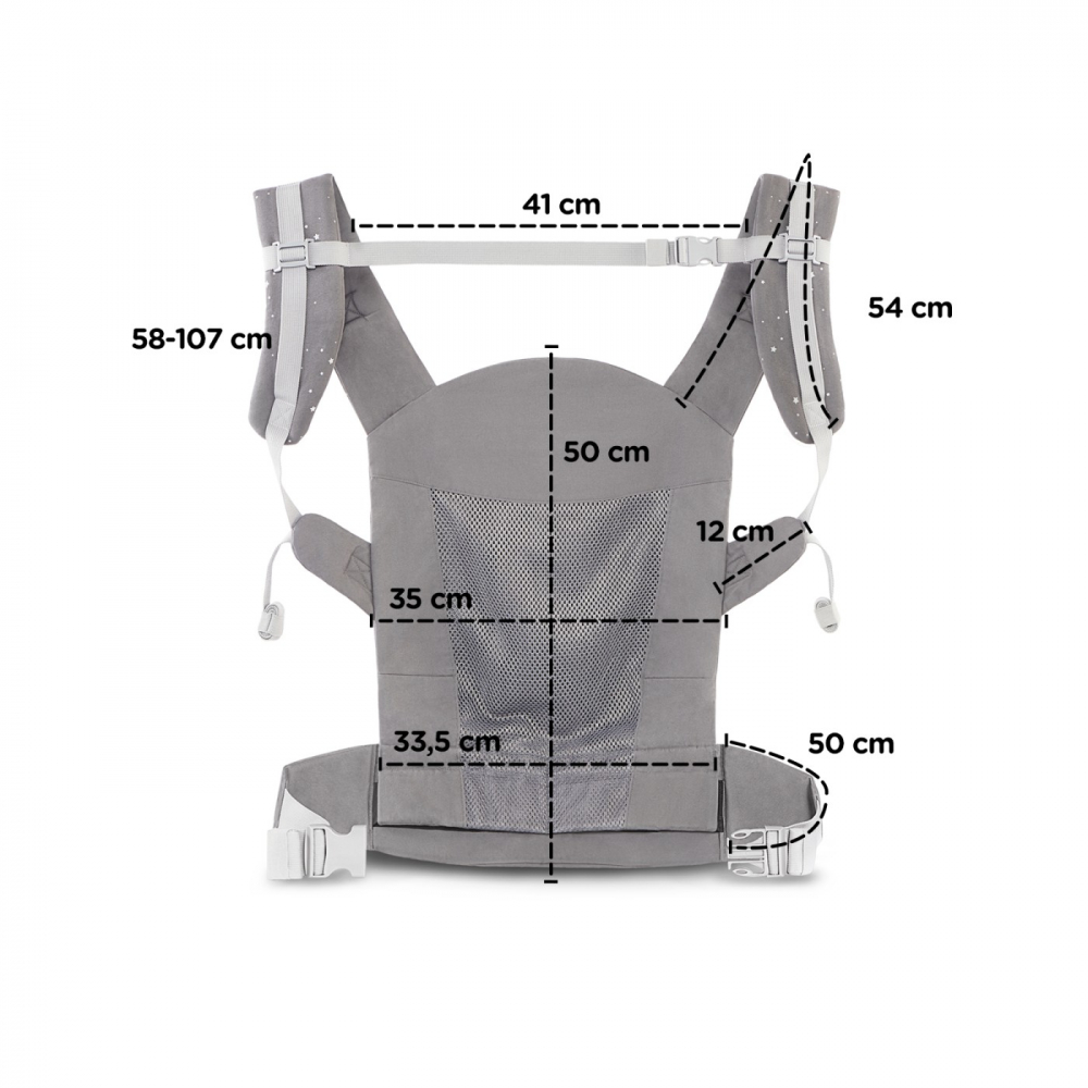 Marsupiu ergonomic Kinderkraft Huggy grey - 2 | YEO