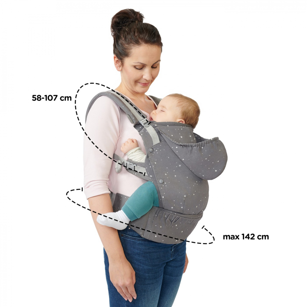 Marsupiu ergonomic Kinderkraft Huggy grey - 3 | YEO