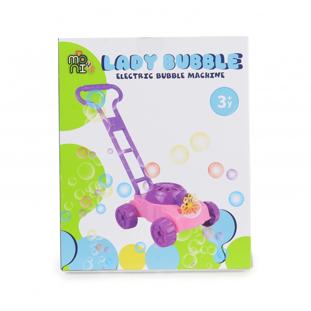 Masina de tuns iarba cu baloane de sapun Moni Lady Bubble Roz - 2