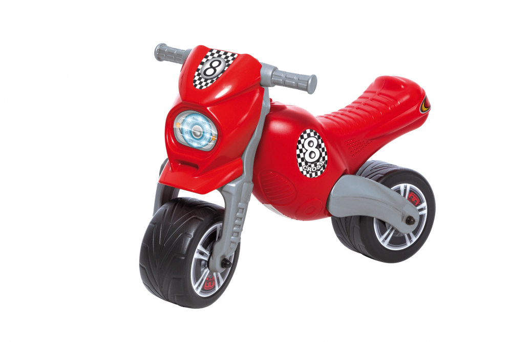 Motocicleta copii cu doua roti fara pedale Cross 8 motor rosu - 3