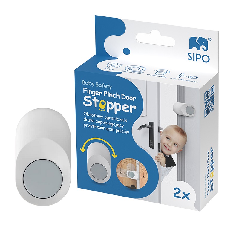 Opritor de usa rotativ Sipo Baby Safety pentru copii 2 bucati