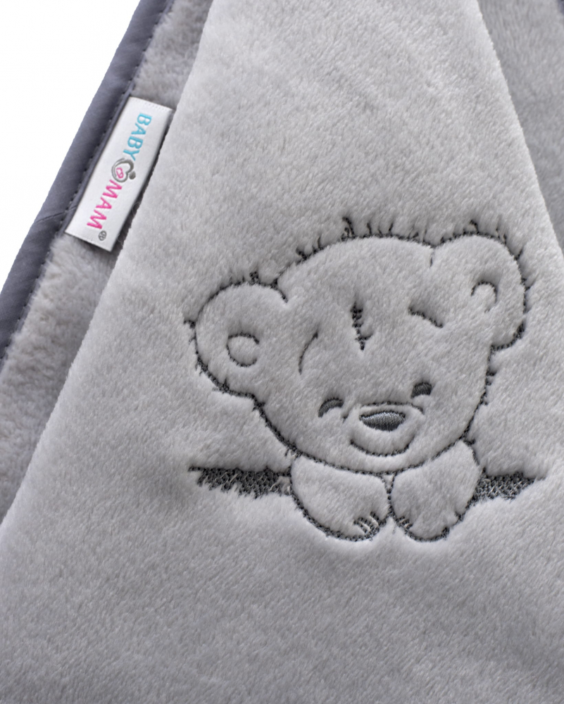 Paturica Pufoasa Pentru Copii Premium Retro Bears Grey 75x100 Cm