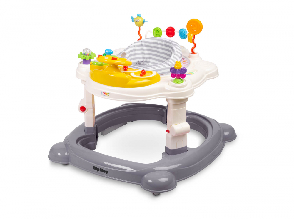 Premergator, jumper si leagan pentru bebelusi Toyz Hip Hop cu scaun rotativ 360 gri - 2