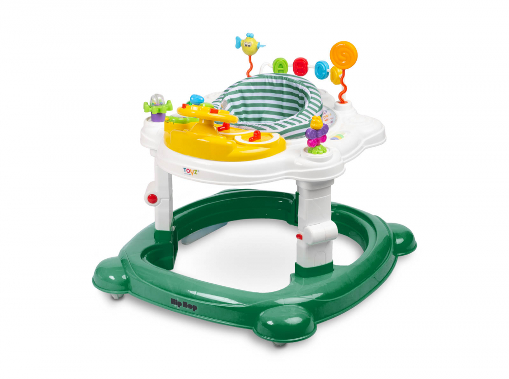 Premergator, jumper si leagan pentru bebelusi Toyz Hip Hop cu scaun rotativ 360 verde inchis - 1