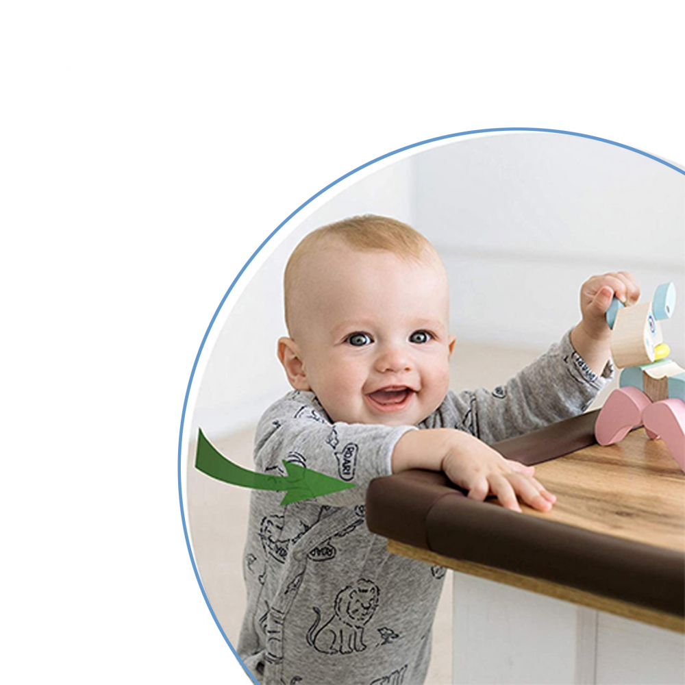 Rola protectie din spuma groasa Sipo Baby Safety pentru colturi mobilier 2 metri maro - 1 | YEO