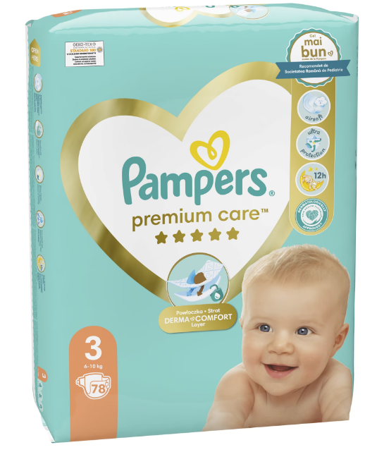 Scutece Pampers Premium Care jumbo pack marime 3, 6-10 kg, 78 buc - 1 | YEO