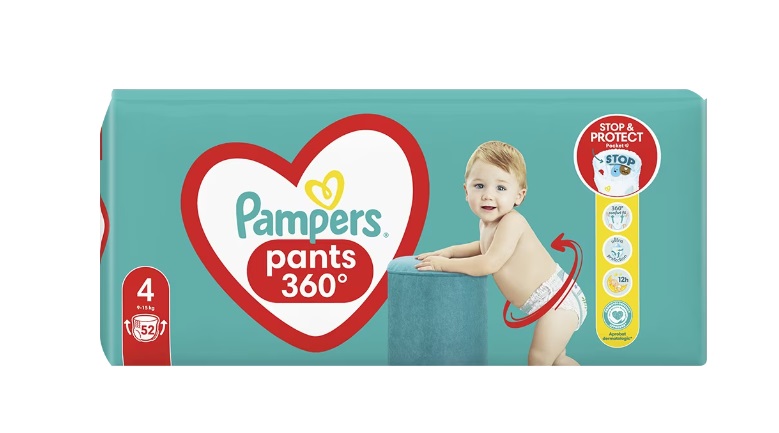 Scutece chilotel Pampers Pants 4,9-15 kg 52 buc - 3 | YEO