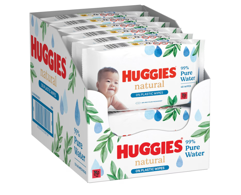 Servetele umede Huggies Natural biodegradabile 12 pachete x 48, 576 buc - 5