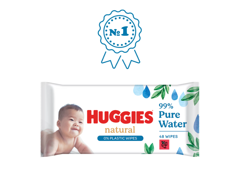 Servetele umede Huggies Natural biodegradabile 12 pachete x 48, 576 buc - 2