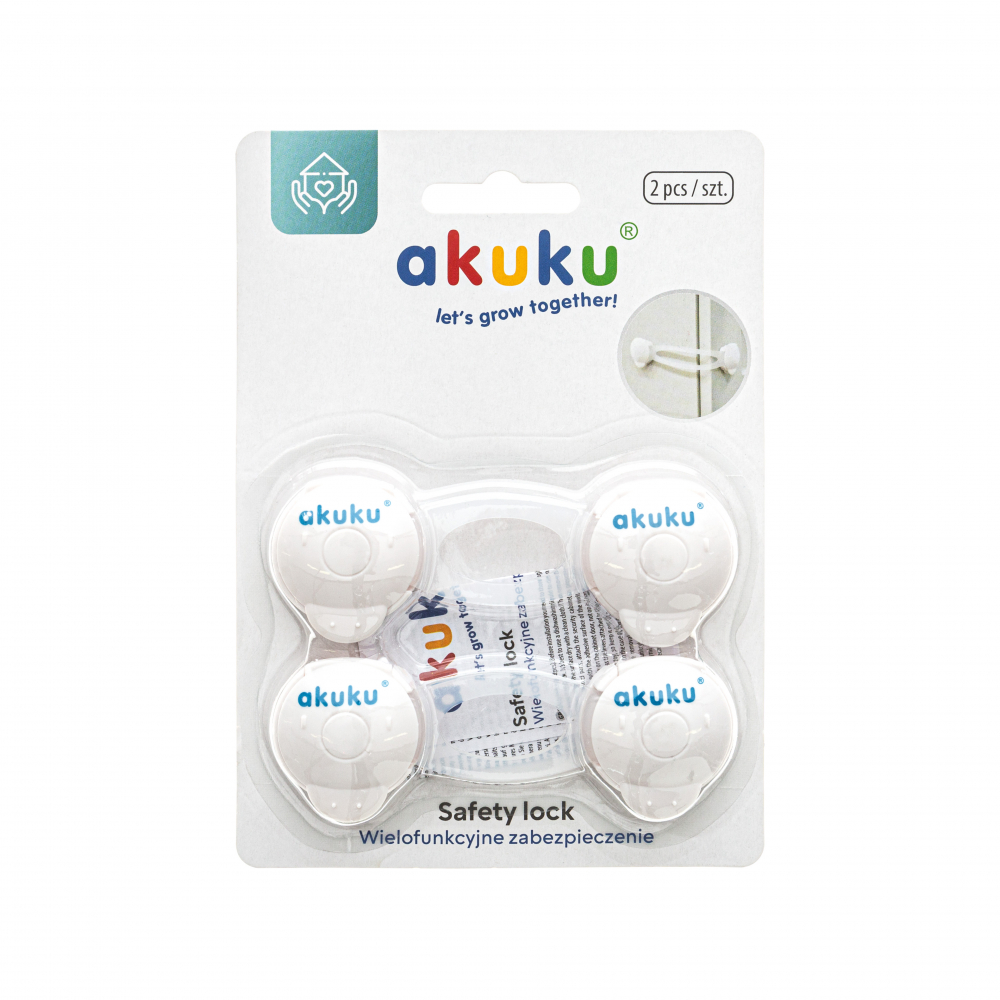 Set 2 sigurante multifunctionale Akuku Safety lock alb