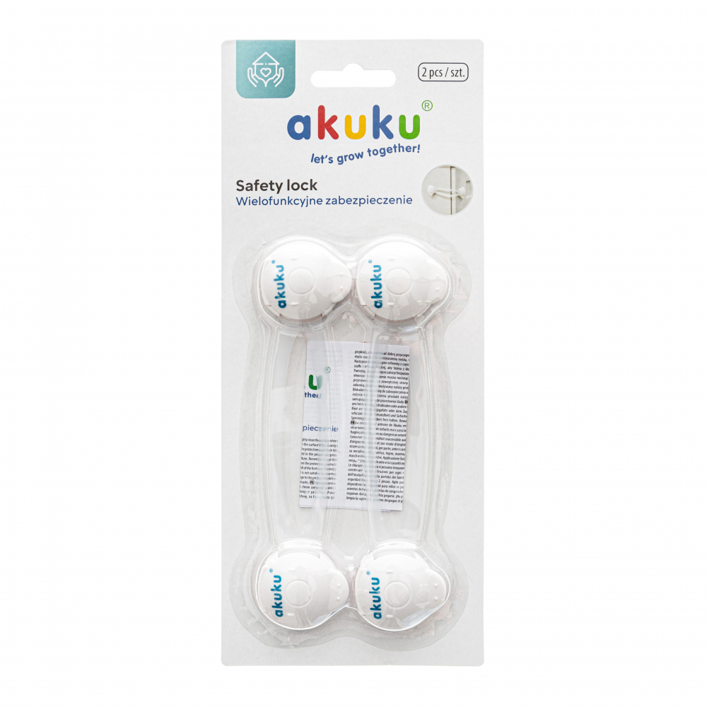 Set 2 sigurante multifunctionale lungi Akuku Safety lock gri - 1 | YEO