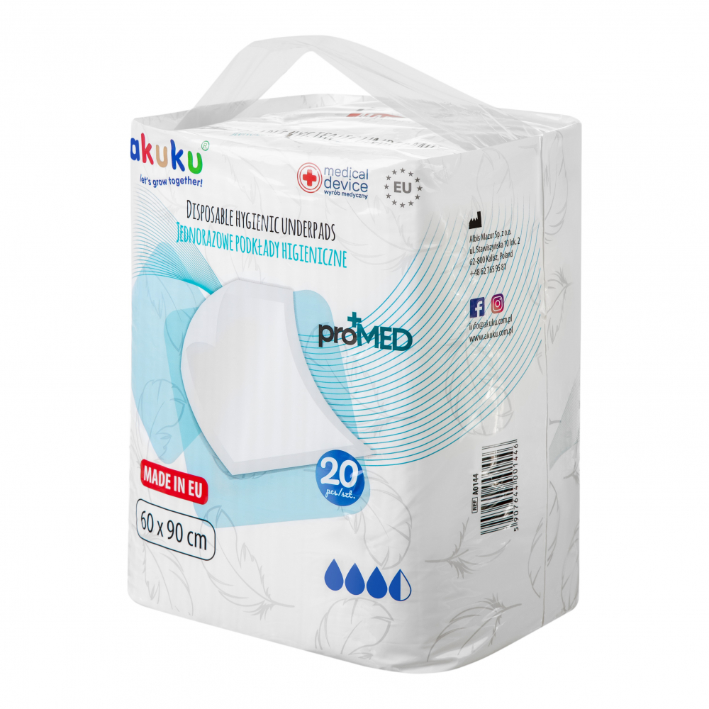 Set 20 aleze de unica folosinta Akuku Baby Promed 60x90 cm - 1 | YEO