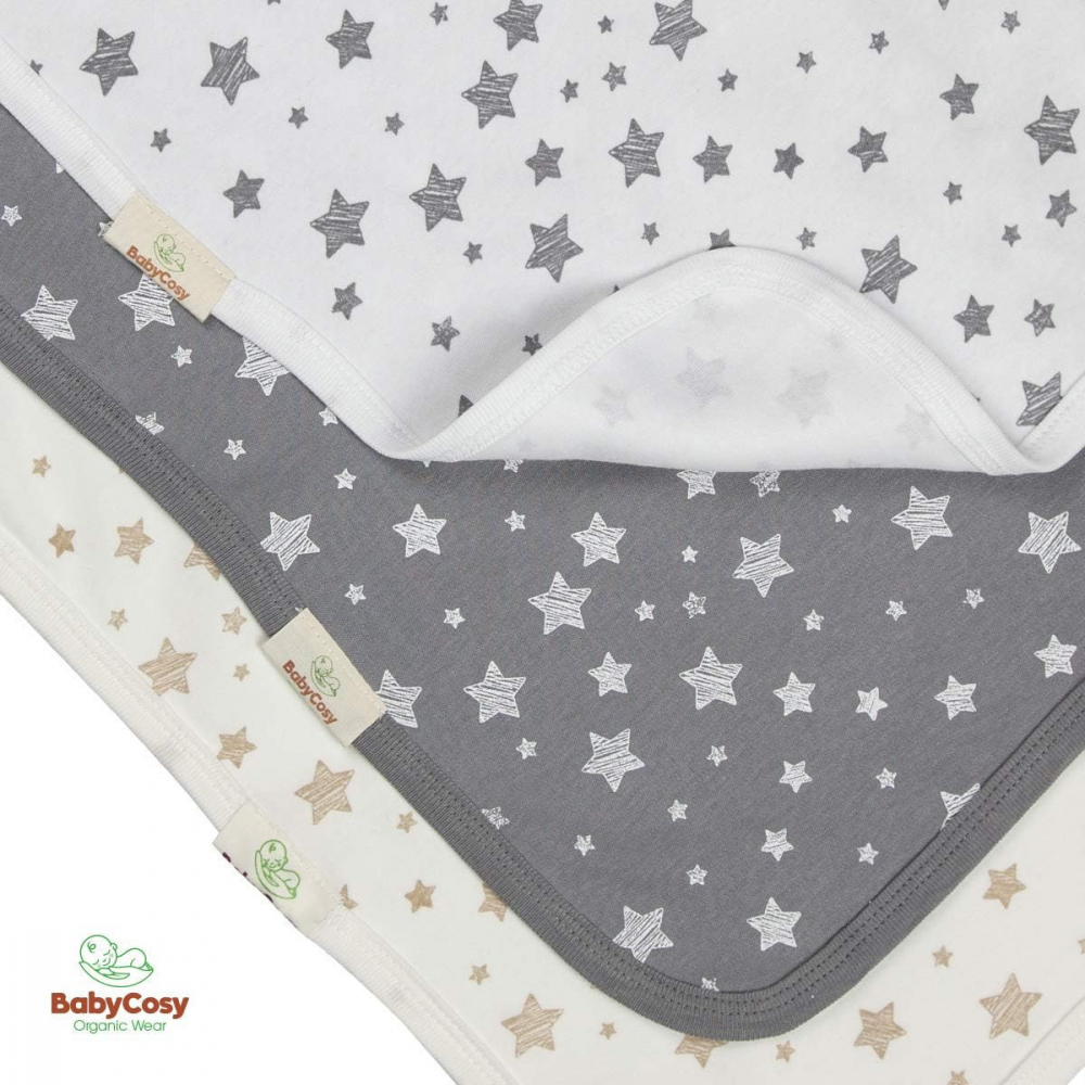 Set 3 prosopele din bumbac organic BabyCosy 30x40cm - 1 | YEO