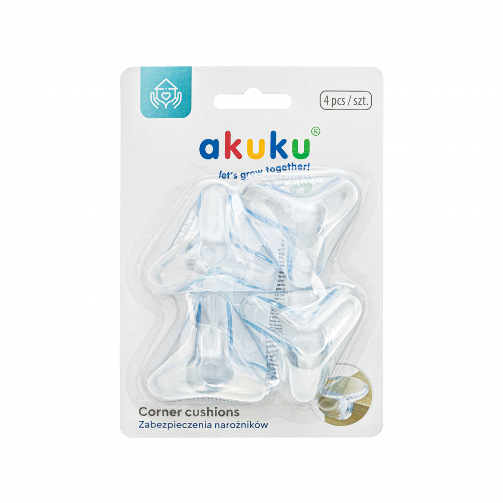 Set 4 sigurante pentru colturi Akuku transparent - 2 | YEO