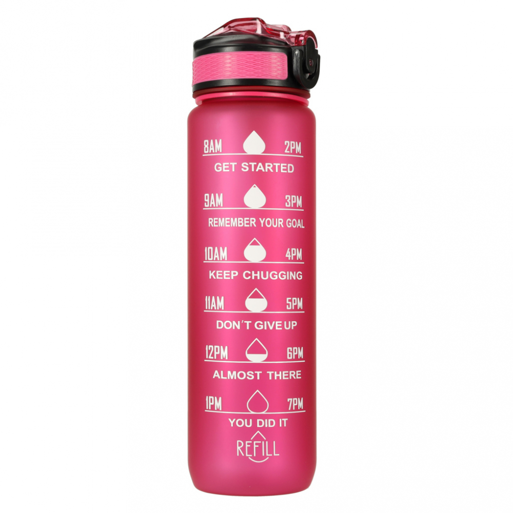 Sticla de Apa gradata pentru sport 1L Pink