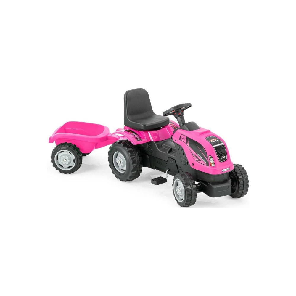 Tractor cu pedale si remorca Micromax MMX Pink - 5