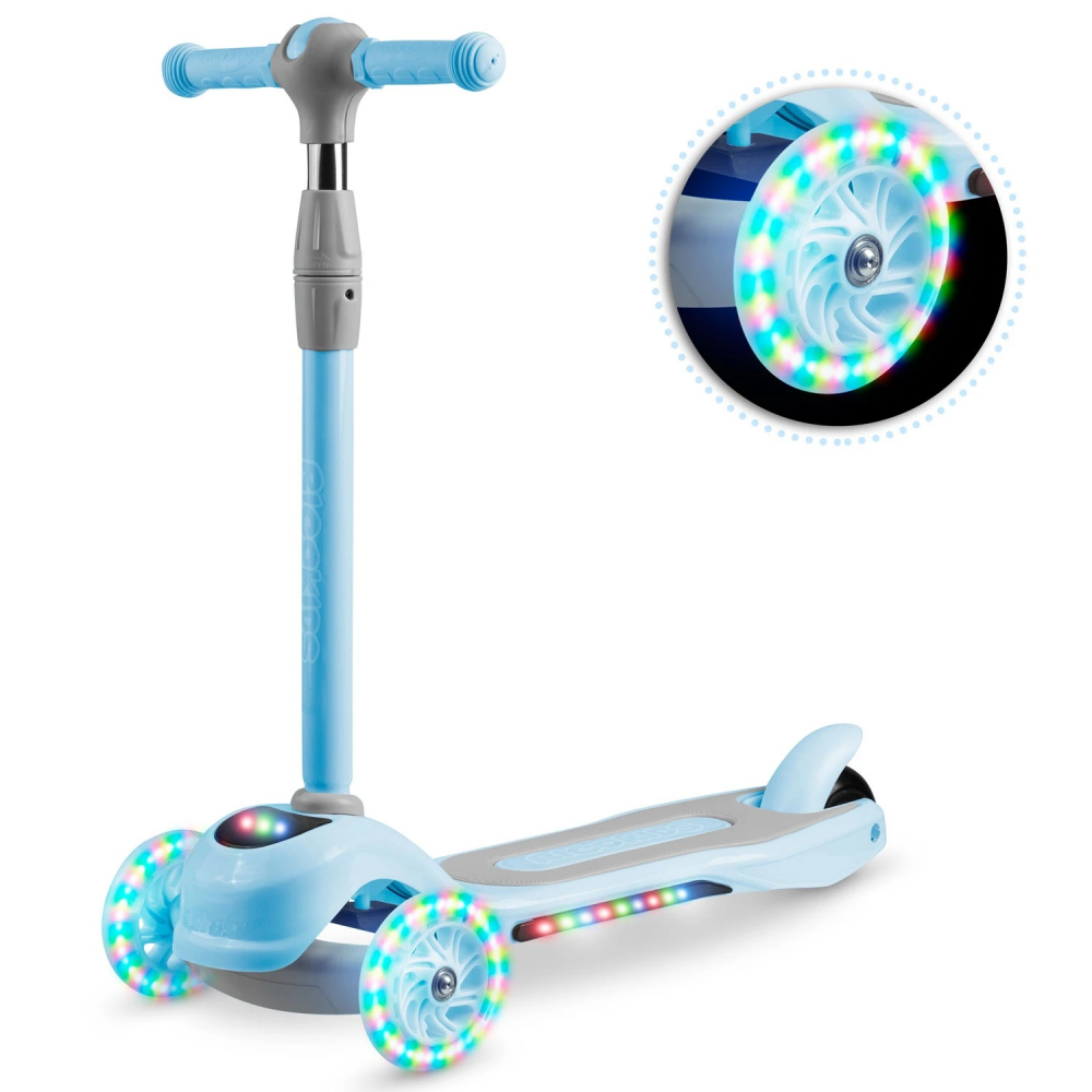 Trotineta cu inaltime reglabila si roti cu lumini LED Ricokids Piko Albastru - 8