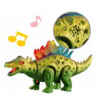 Dinozaur interactiv cu sunete si lumini Stegosaurus 28 cm