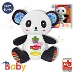 Jucarie interactiva bebe cu sunete si lumini 15 cm Panda