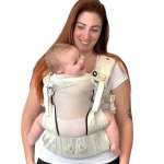 Marsupiu bebe BBluv EvoAir ergonomic ultra-versatil cu 8 pozitii de purtare 3 luni+ Beige