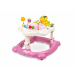 Premergator, jumper si leagan pentru bebelusi Toyz Hip Hop cu scaun rotativ 360 roz