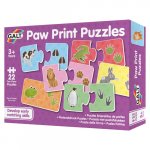 Puzzle Galt 22 piese cu animale si amprenta lor
