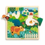 Puzzle lemn Djeco Animale de la ferma