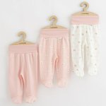 Set 3 perechi de pantalonasi New Baby Classic II cu botosei marime 50 pink