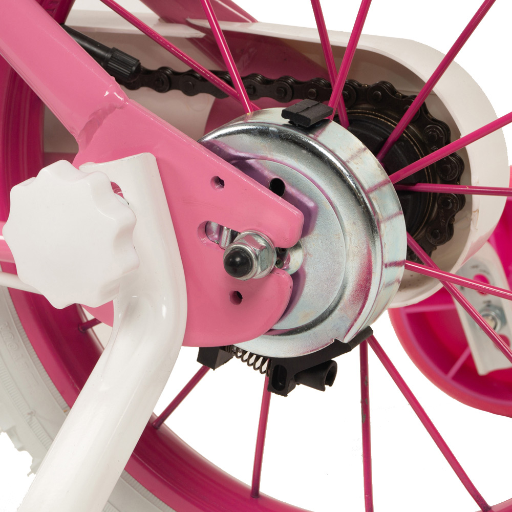 Bicicleta Peppa Pig Pink 16 inch cu cosulet frontal si scaunel pentru papusi - 2