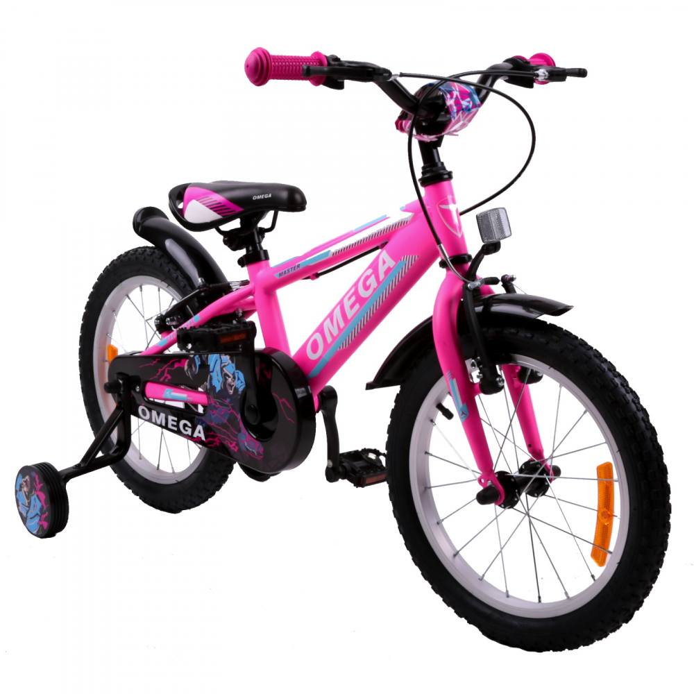 Bicicleta copii Omega Master 12 inch roz - 1
