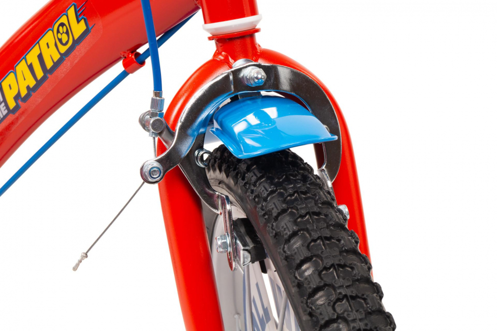 Bicicleta cu roti ajutatoare si sticluta de apa cu suport Paw Patrol Red 16 inch