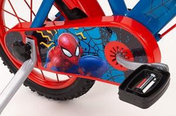 Bicicleta cu roti ajutatoare si sticluta de apa cu suport Spiderman 14 inch - 5