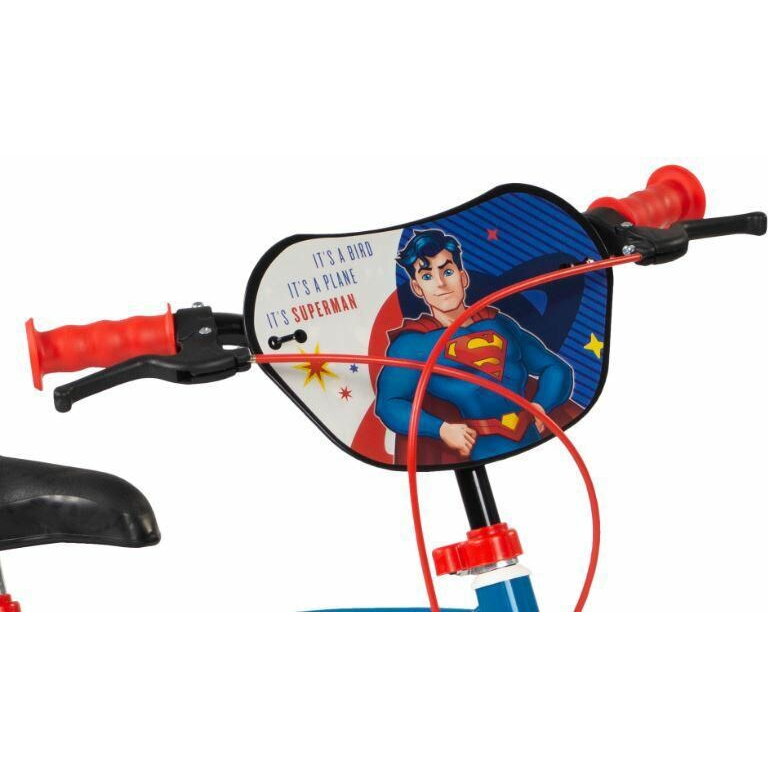 Bicicleta cu roti ajutatoare si sticluta de apa cu suport Superman 14 inch - 2