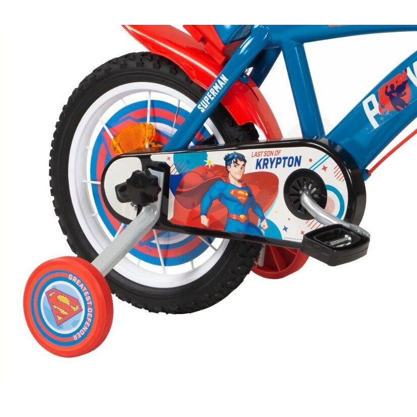 Bicicleta cu roti ajutatoare si sticluta de apa cu suport Superman 14 inch - 3