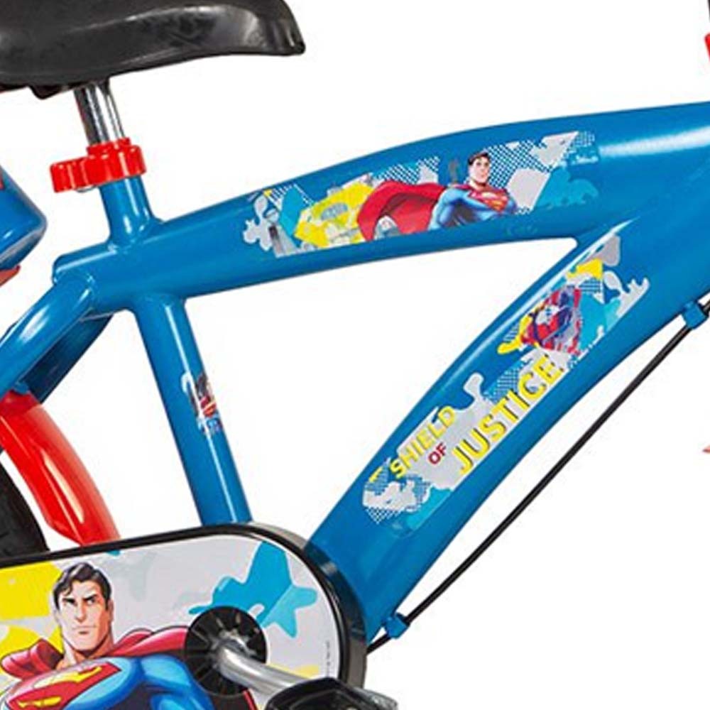 Bicicleta Cu Roti Ajutatoare Si Sticluta De Apa Cu Suport Superman 16 Inch