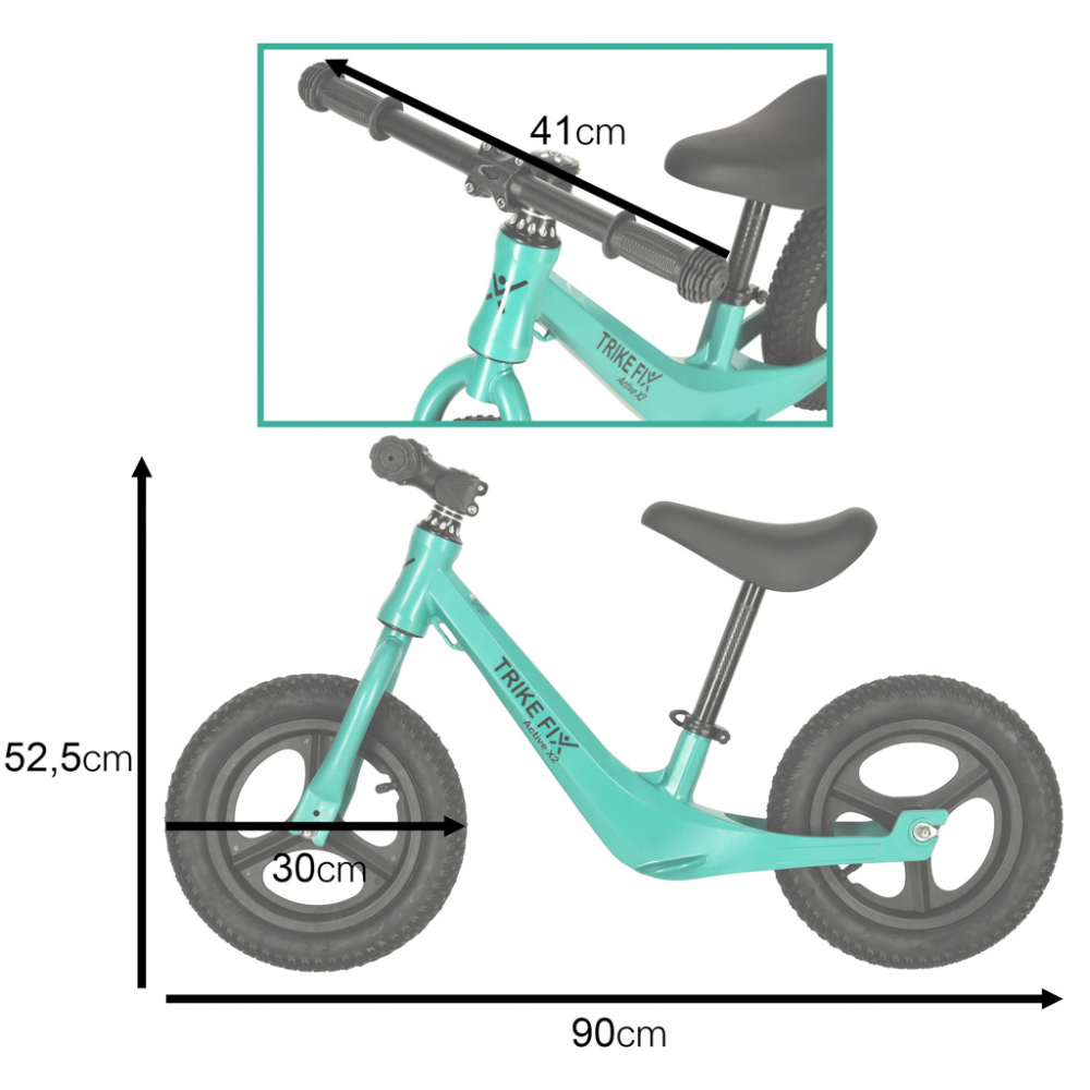 Bicicleta de echilibru Trike Fix Active X Green 12 inch - 4