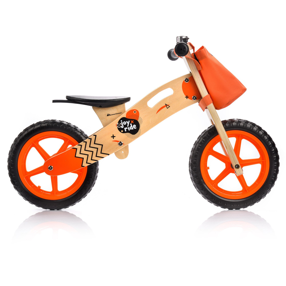 Bicicleta Fara Pedale Din Lemn Joy Ride Balance Orange