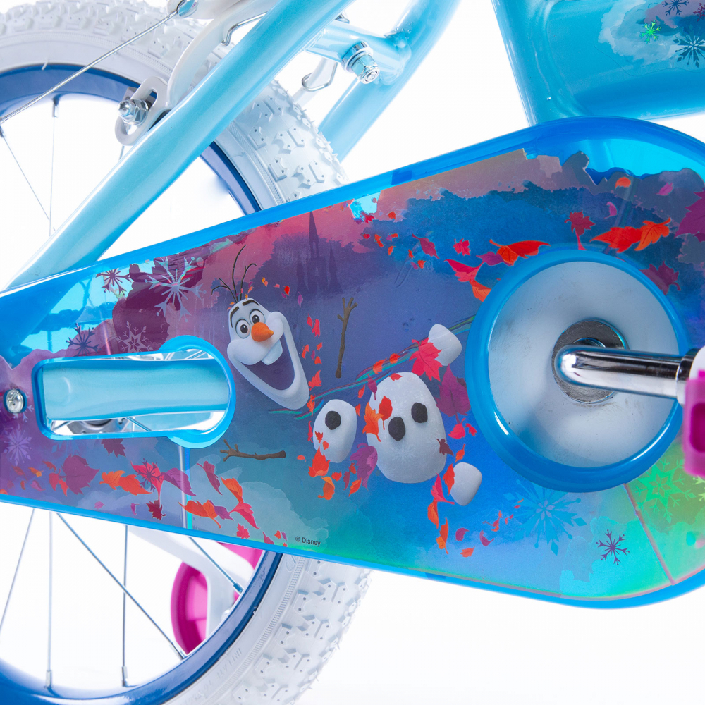 Bicicleta fetite 16 inch cu gentuta si roti ajutatoare Frozen Mov - 7