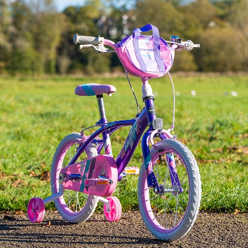 Bicicleta fetite cu gentuta pentru ghidon Huffy Glimmer Violet 16 inch - 3